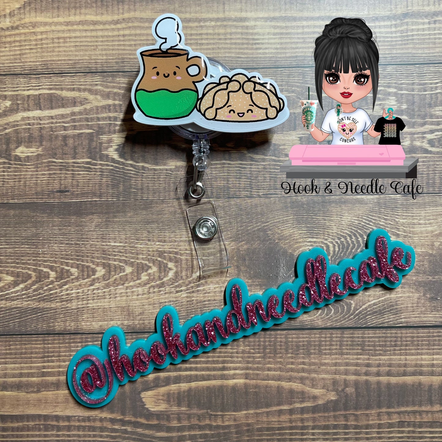 Mexican-street food-Kawaii-Badge holder-Latin-Latina-Elote-Champurrado-Esquites-Tamal-Pan de muerto-Hispanic-Concha-Cute-Cultura-Cafe-Coffee