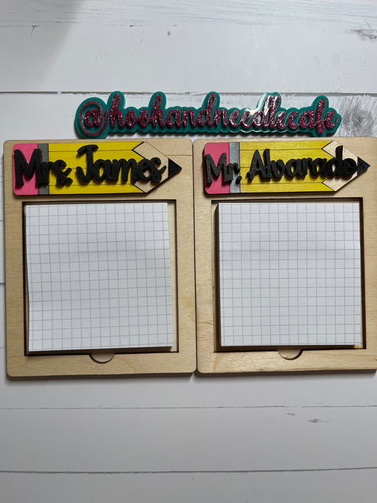 Teacher Sticky Note Holder