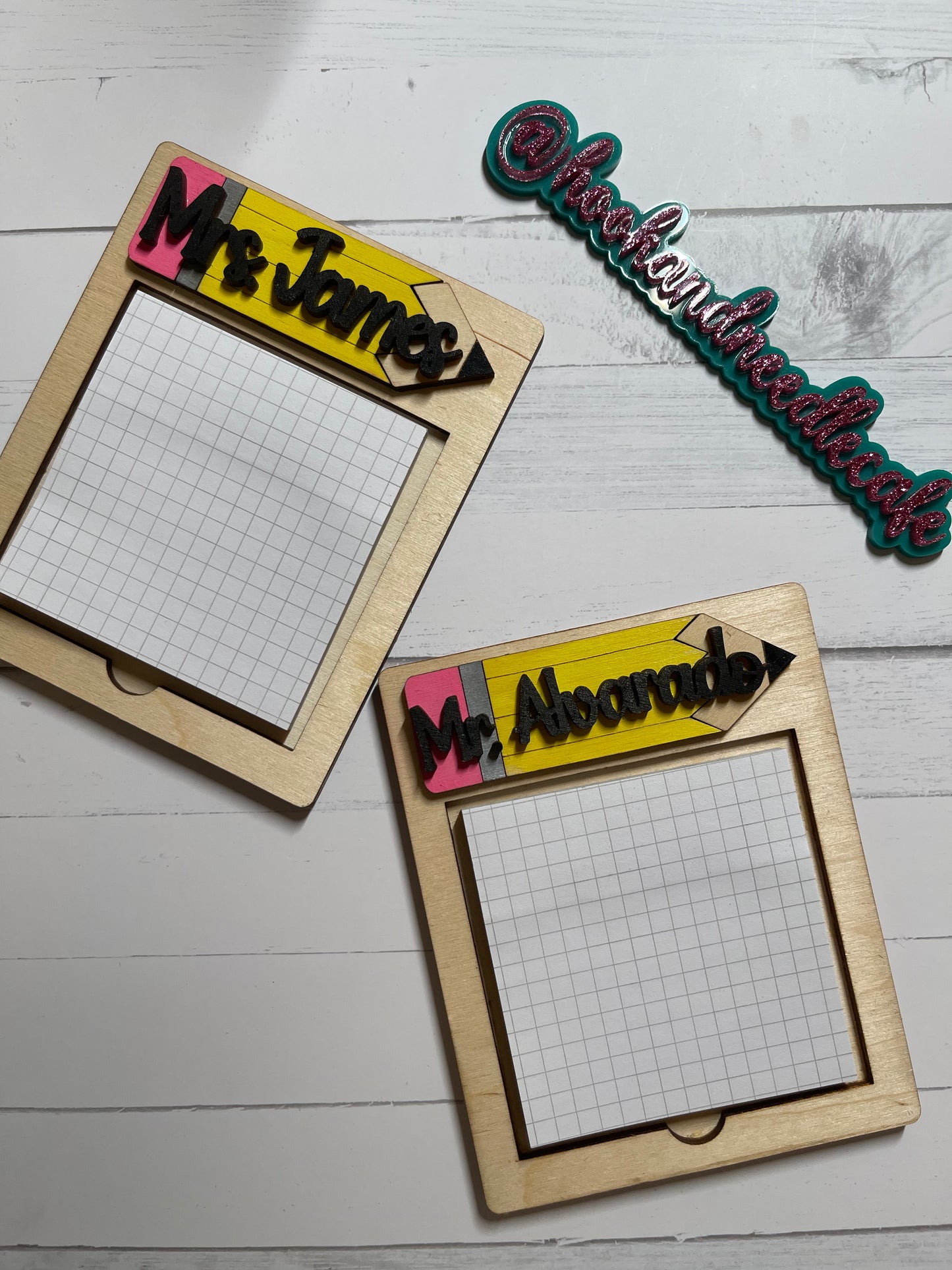 Teacher Sticky Note Holder