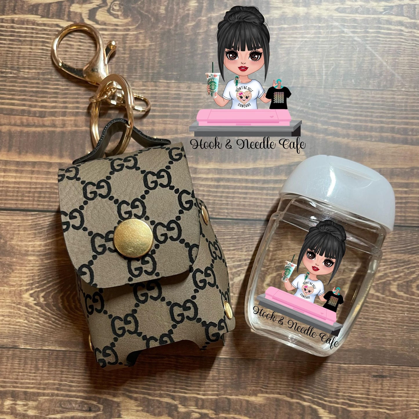 Fashion Designer handbag hand sanitizer keychain