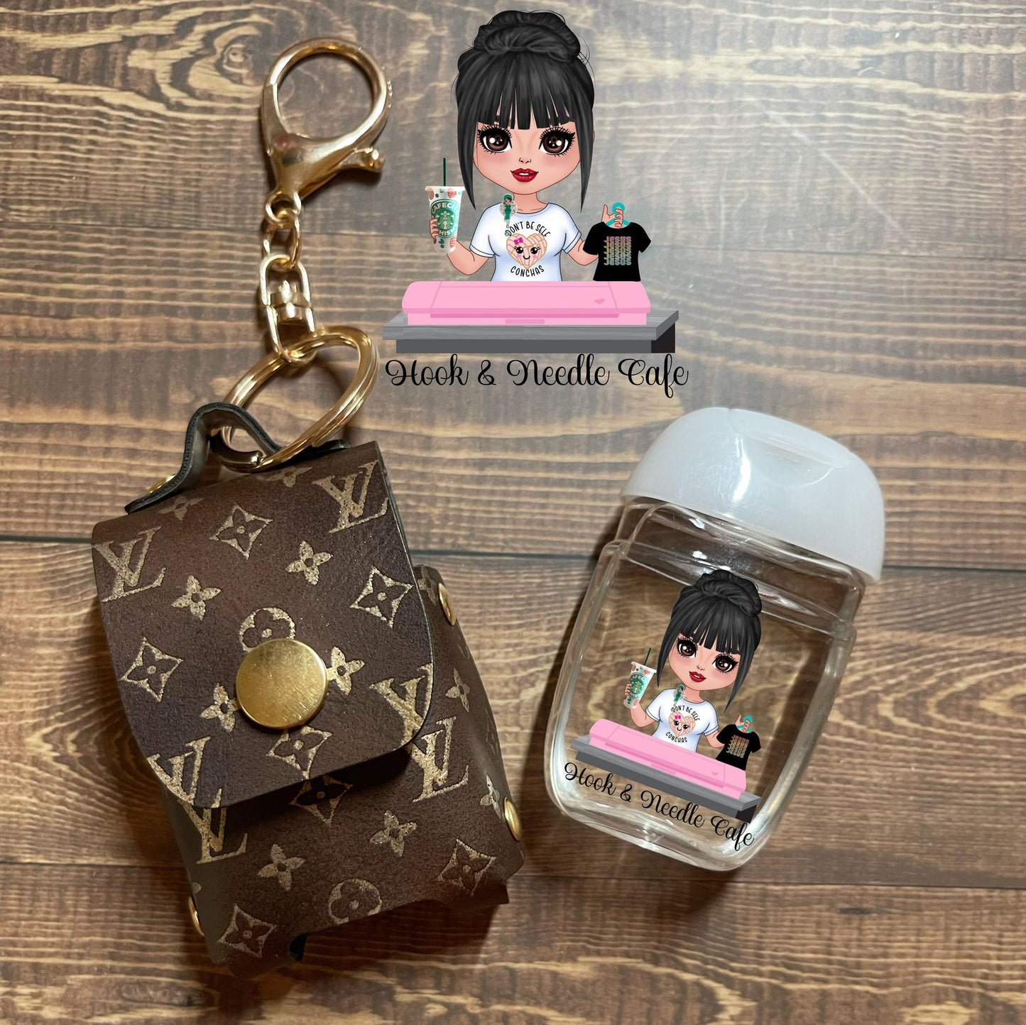 Fashion Designer handbag hand sanitizer keychain