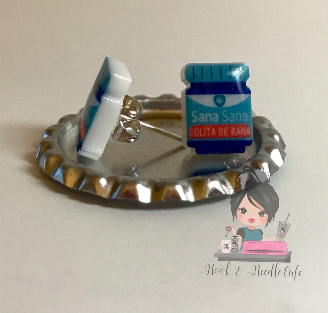 Vicks Vaporub stud earrings jewelry Ponte Vicks Mexican