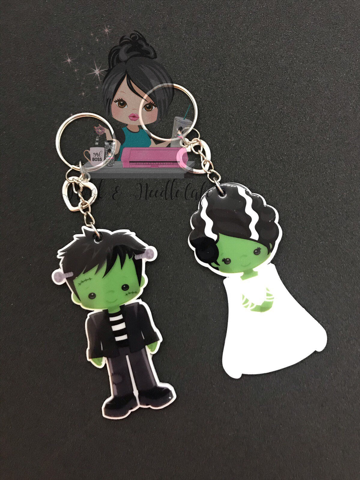 Frankenstein & Bride Keychain/Keychain/Frankenstein/The Bride of Frankenstein