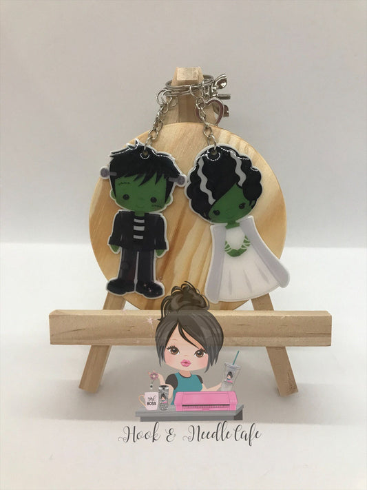 Frankenstein & Bride Keychain/Keychain/Frankenstein/The Bride of Frankenstein