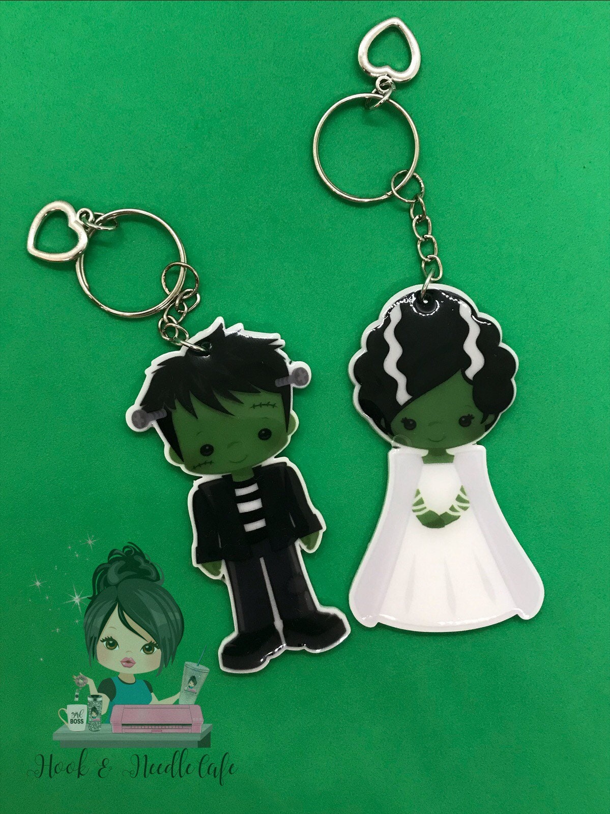 Frankenstein & Bride Keychain/Keychain/Frankenstein/The Bride of Frankenstein