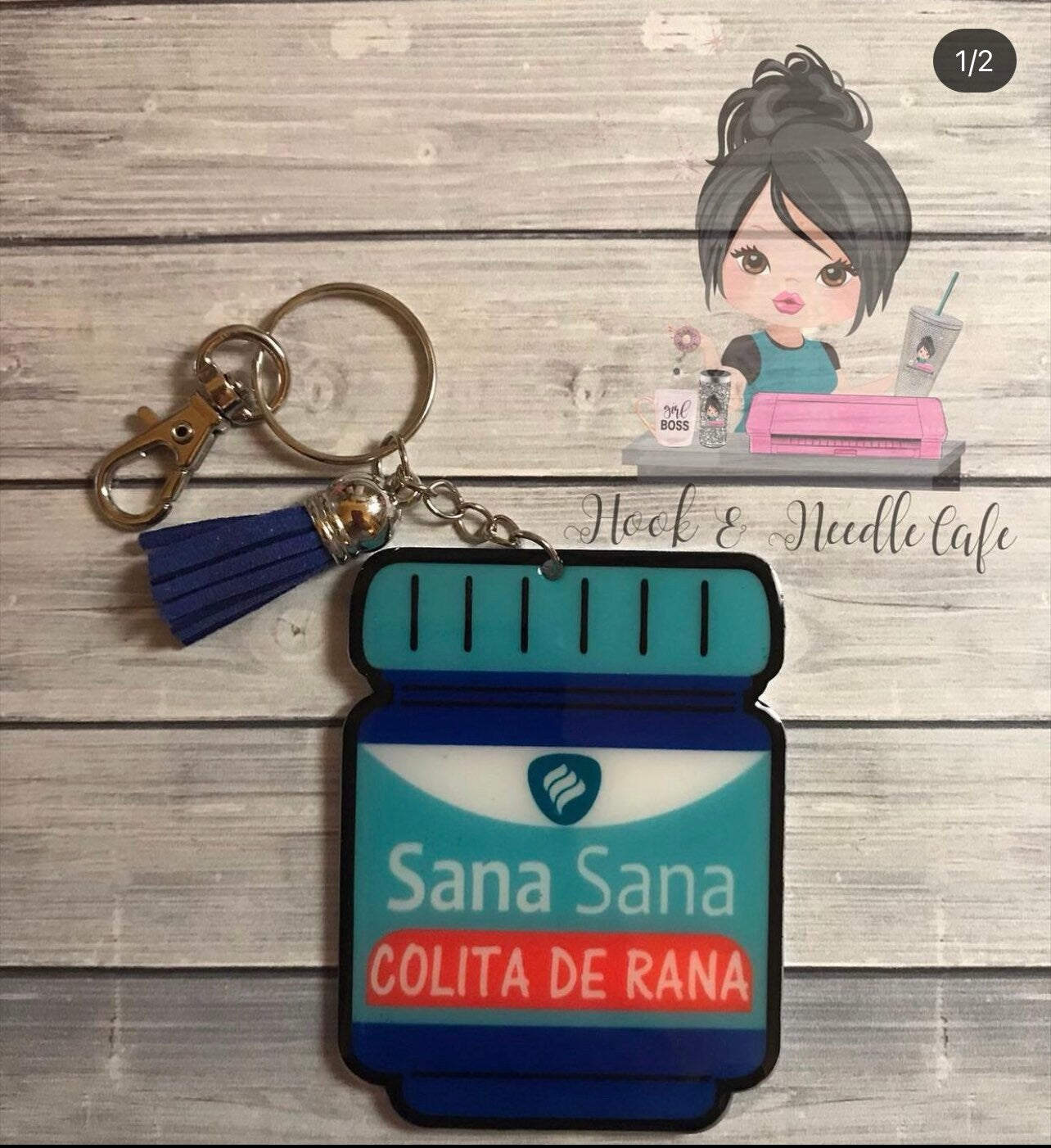 Sana Sana Badge Reel-Hispanic Badge Reels-Latino Nurses-Fun Badge Reels-Sana Sana Colita De Rana Badge Reel-Festive Badge Reel-Key Chain