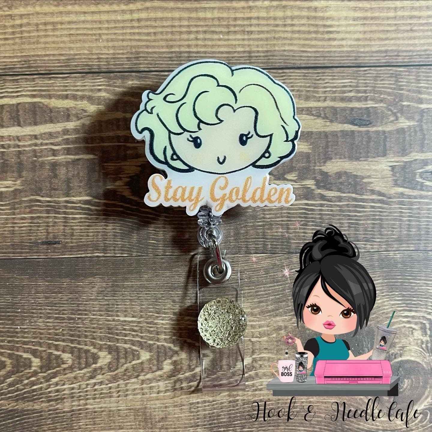 Golden Girls - Squad Goals - Thank You For Being A Friend - Badge Holder - Nurse Gift - Retractable Badge Holder - Cute Gift - Stay Golden
