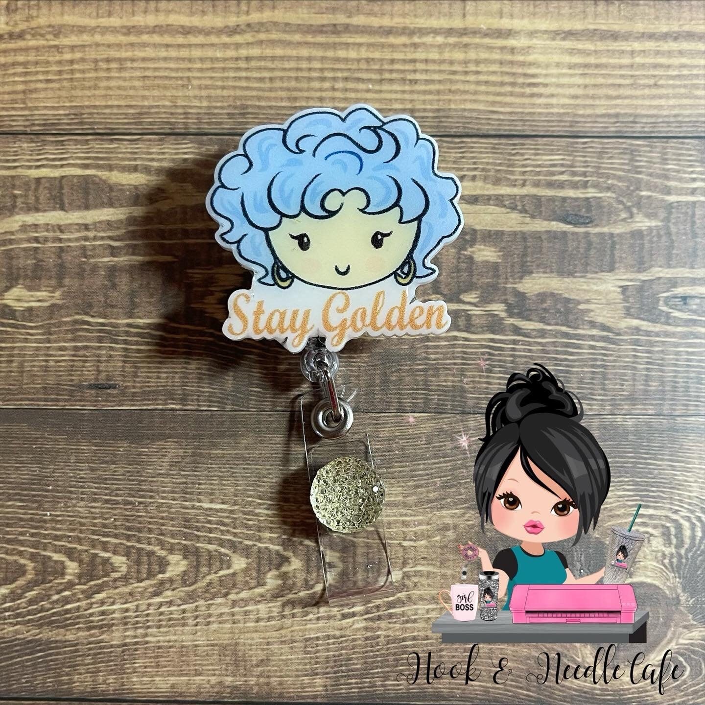 Golden Girls - Squad Goals - Thank You For Being A Friend - Badge Holder - Nurse Gift - Retractable Badge Holder - Cute Gift - Stay Golden