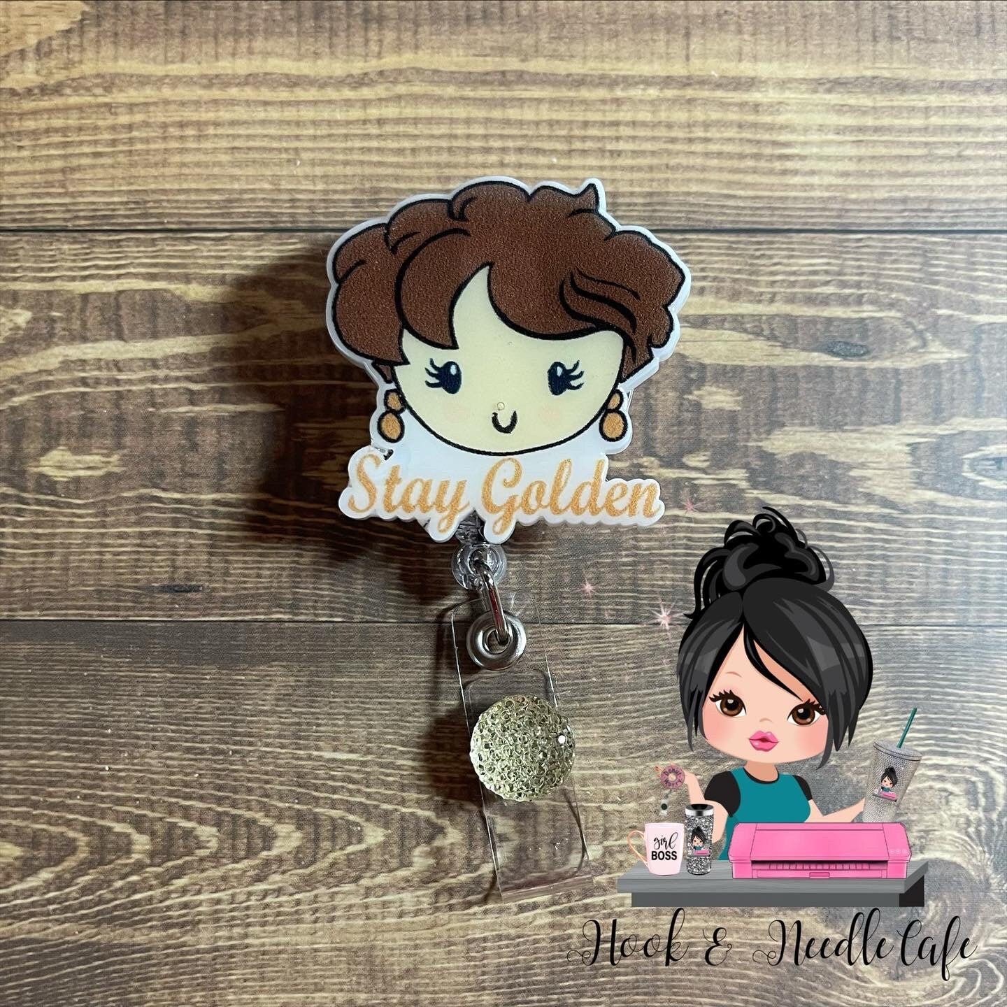 Golden Girls - Squad Goals - Thank You For Being A Friend - Badge Holder - Nurse Gift - Retractable Badge Holder - Cute Gift - Stay Golden