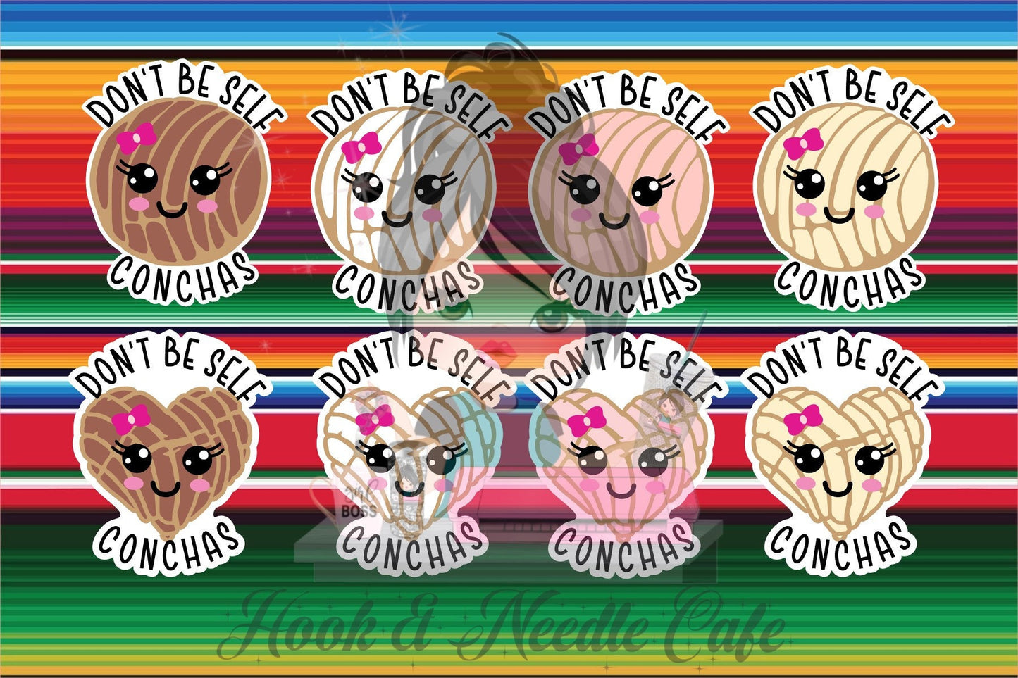 Don’t be self conchas - Mexican sweet bread - badge holder - Concha Badge Holder - Latina - Hispanic- ID badge - Nurse - RN - Name Badge -