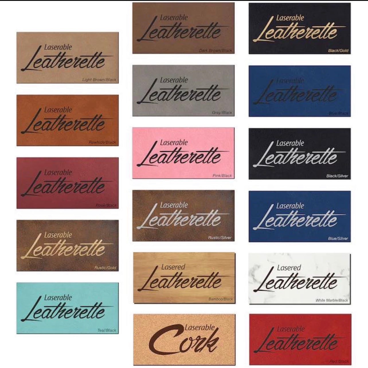 Leatherette cord clip set (small)