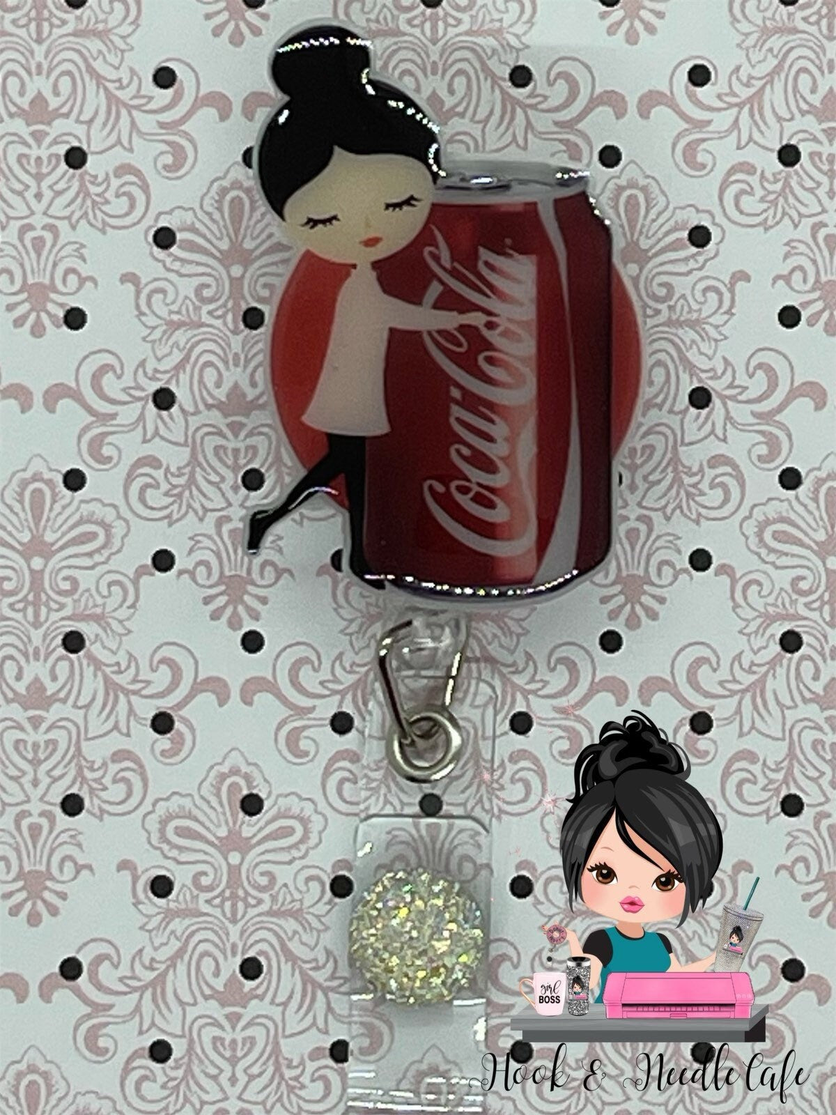 Diet Cola Lover-Cute Badge Holder-Healthcare Worker-Cola Lover-Cute Gift-Soda Lover-Key Chain-Nursing gift