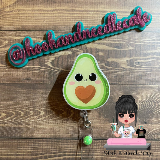 Avocado Badge Reel-Badge Reels-Cute Badge Reels-Avocado-Gift-Retractable Badge Reel-Badge--Cute Badge-Cinco De Mayo-Nurse-Badge Holder