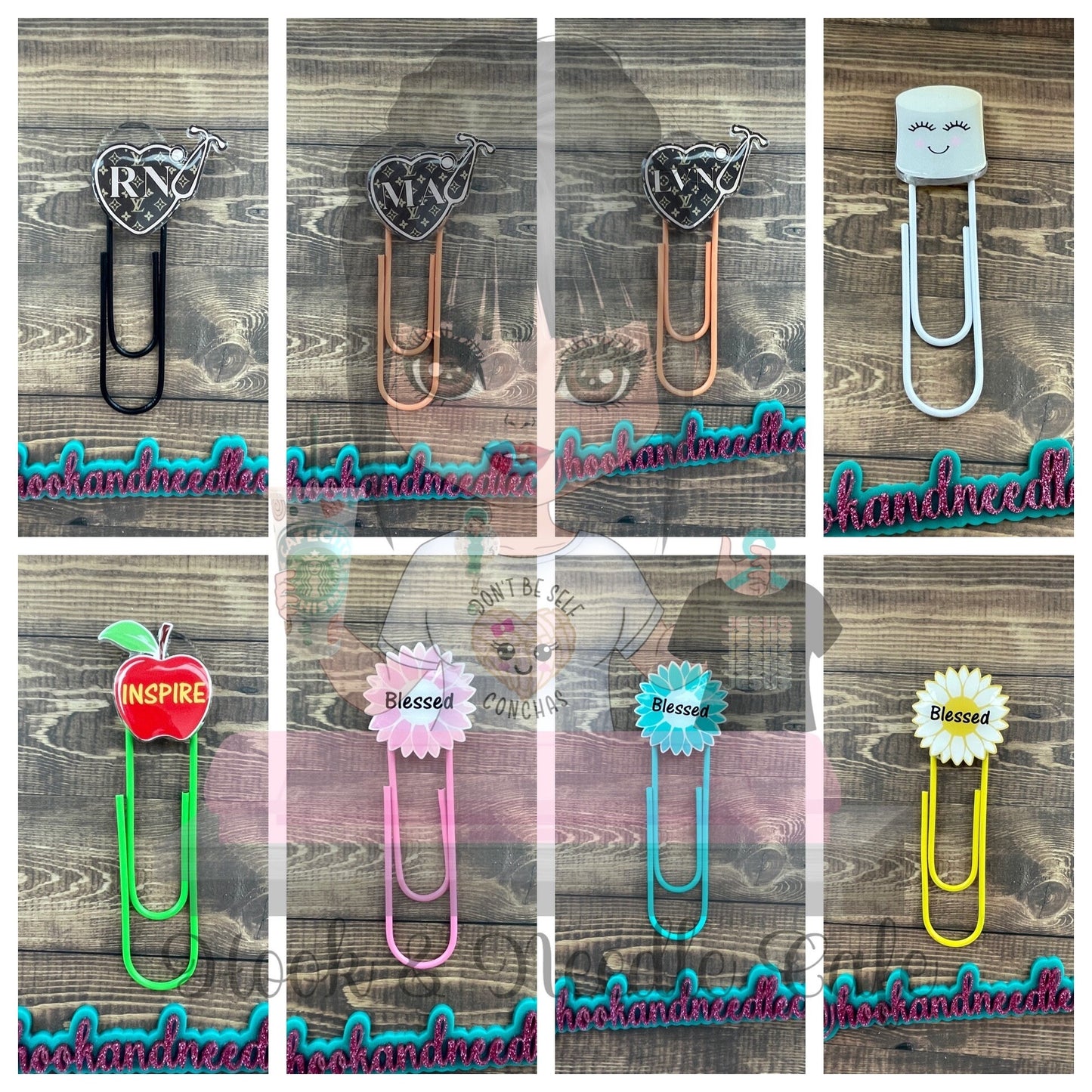 Jumbo Paper Clip Bookmark Cute Personalized Customized Reading