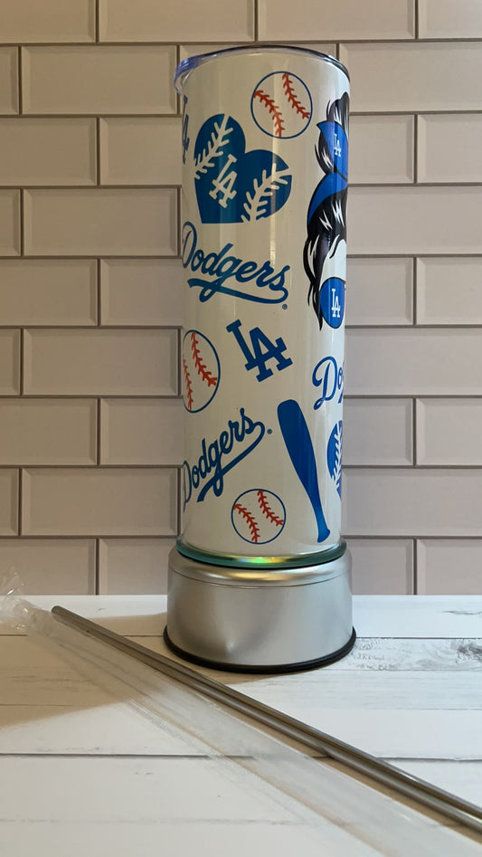 LA Baseball skinny tumbler