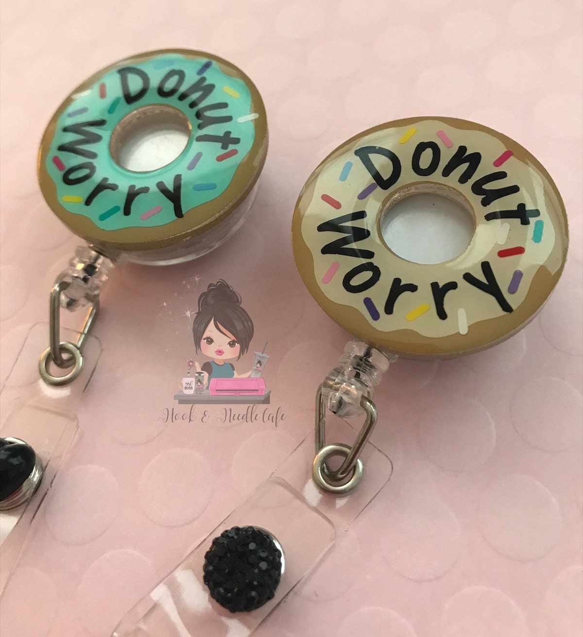 Donut Worry Badge Holder