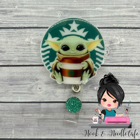 Baby Coffee Badge Reel Retractable - The Child