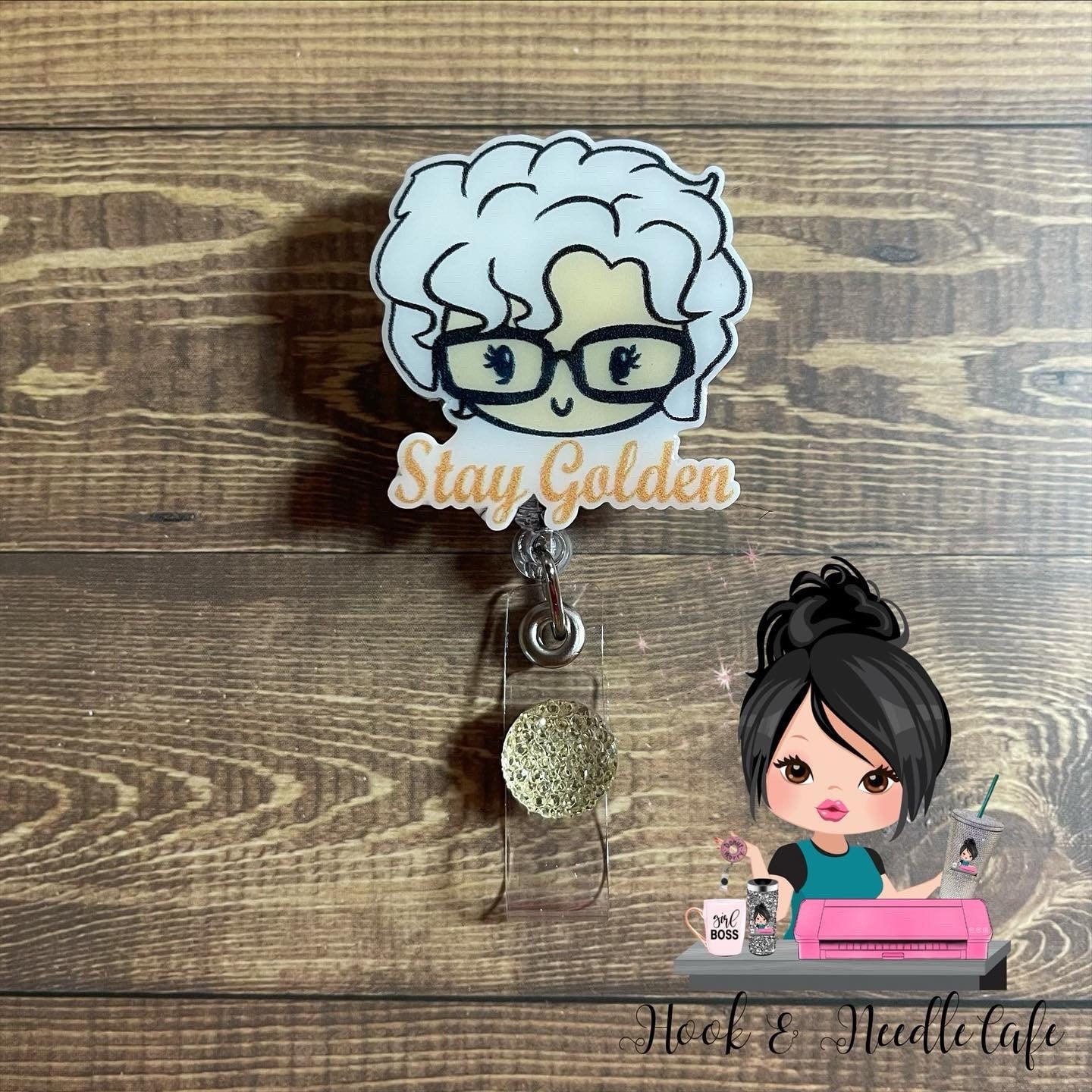 Golden Girls - Squad Goals - Thank You For Being A Friend - Badge Holder - Nurse Gift - Retractable Badge Holder - Cute Gift - Stay Golden