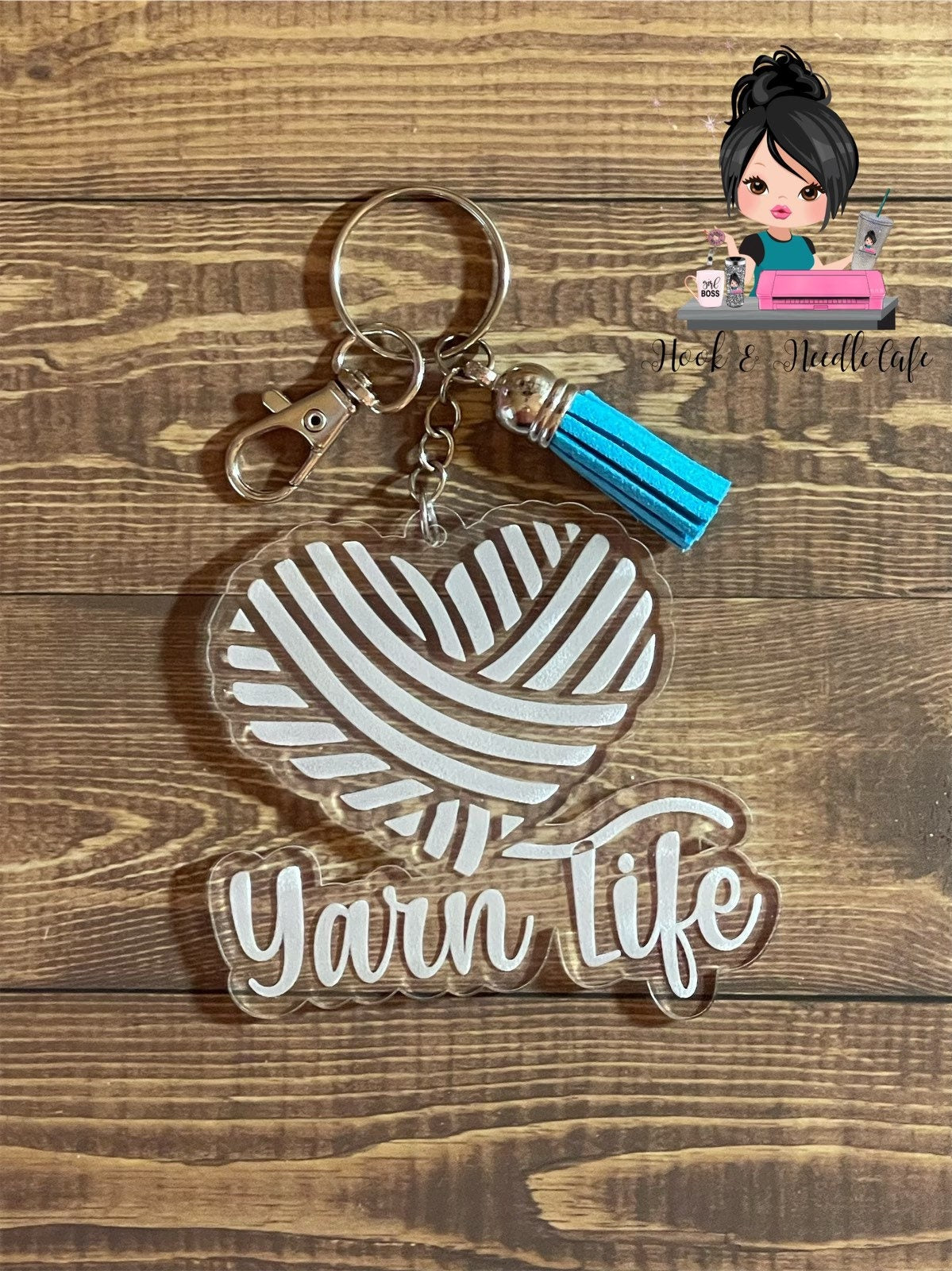 Yarn Life keychain! Acrylic keychain