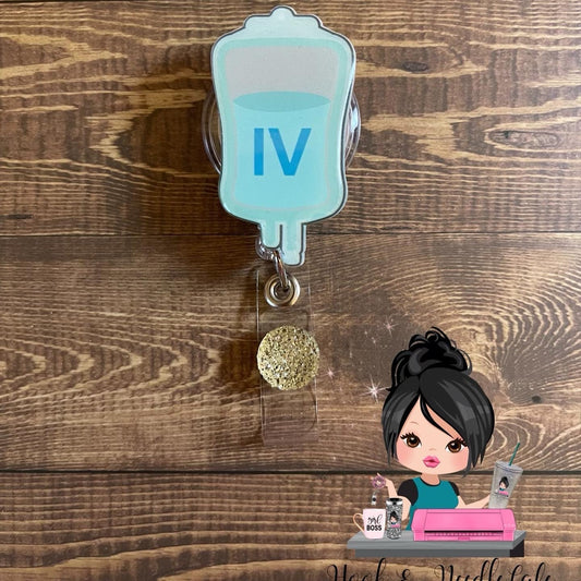 IV bag-Blood Donor Bag-Plasma Bag-Blood Bank-Blood Donation-Medical Staff-IV Fluids-Nurse-Nurse Gift-Badge Holder-Retractable Badge-Blood