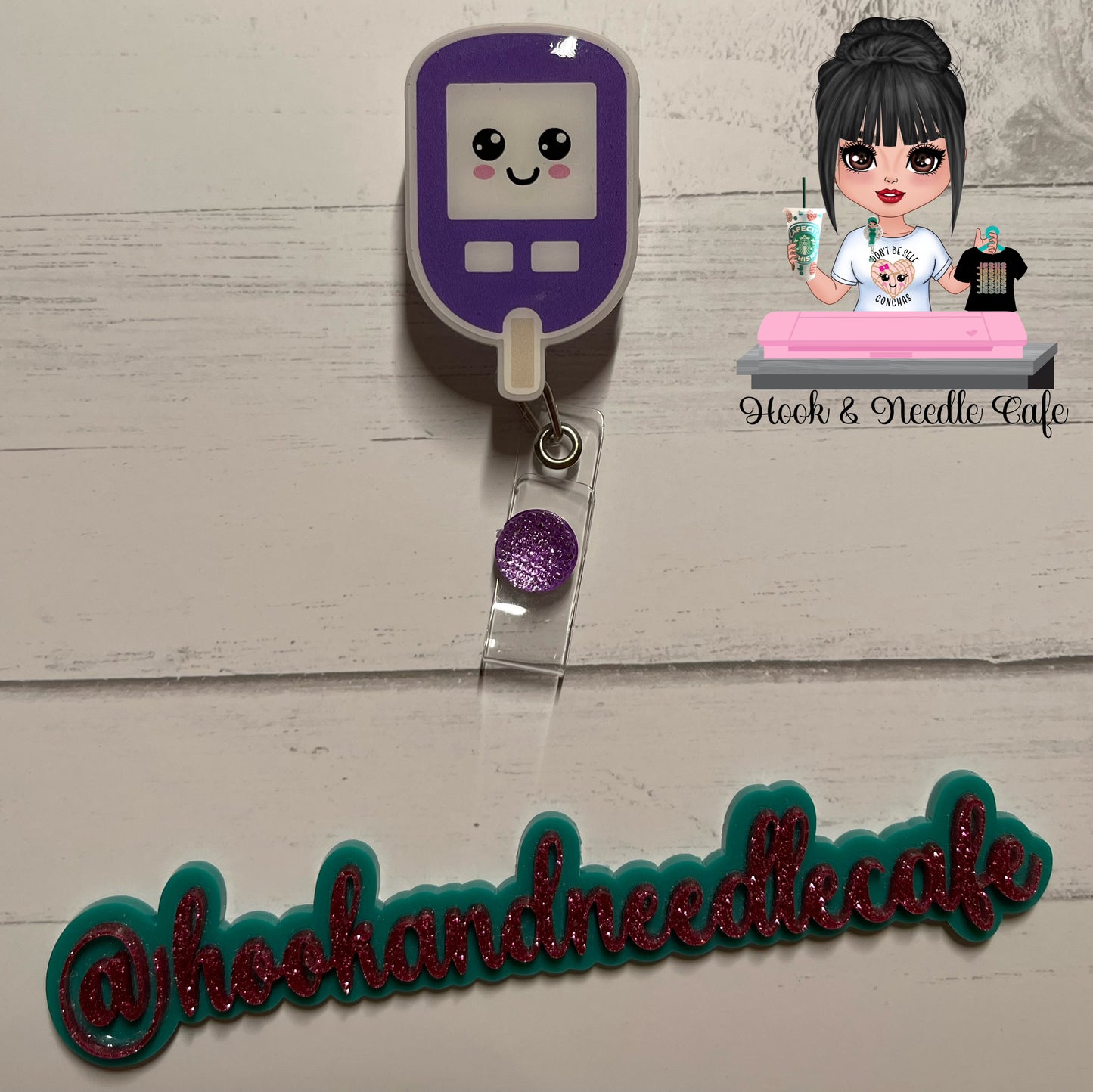 Glucose Monitor/Badge Holder/Badge Reel