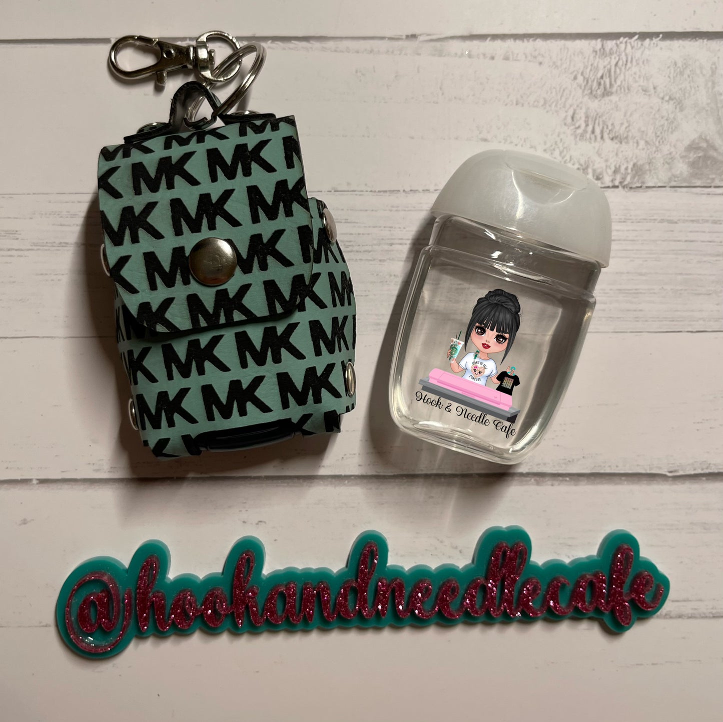 Fashion Designer handbag hand sanitizer keychain