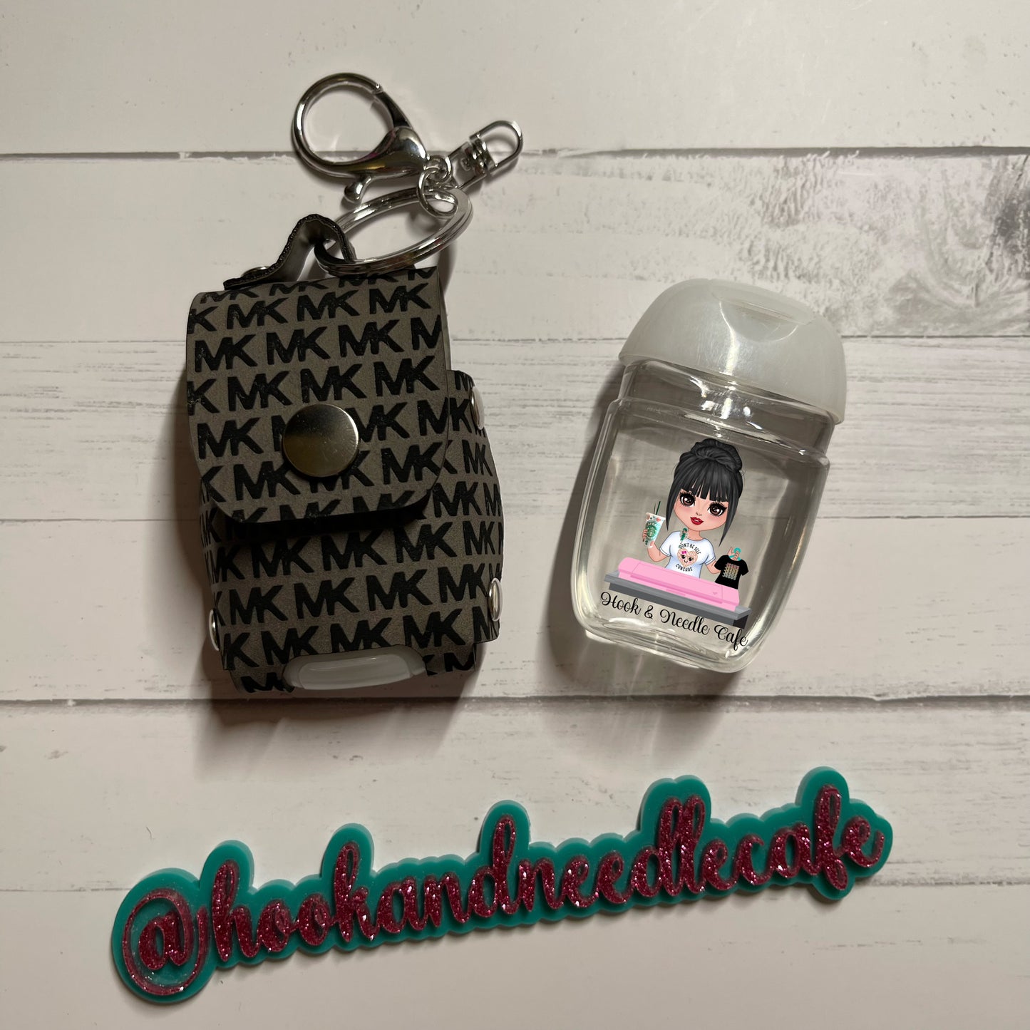 Fashion Designer handbag hand sanitizer keychain